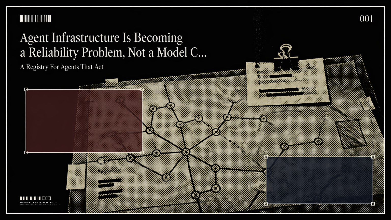 Marked paper infrastructure map with pinned routes representing controlled agent execution