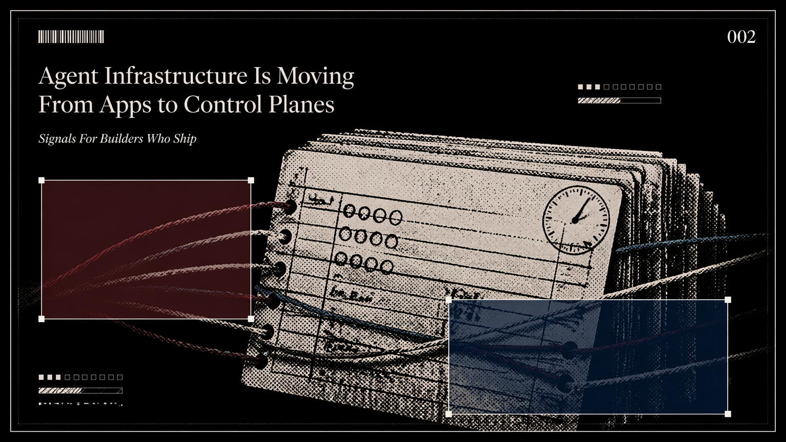 Threaded index cards representing real-time context for enterprise agents