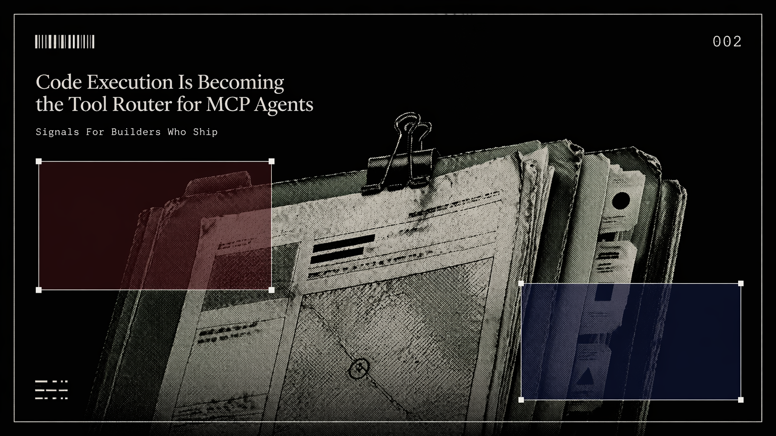 A field report packet with clipped pages symbolizing selective tool discovery
