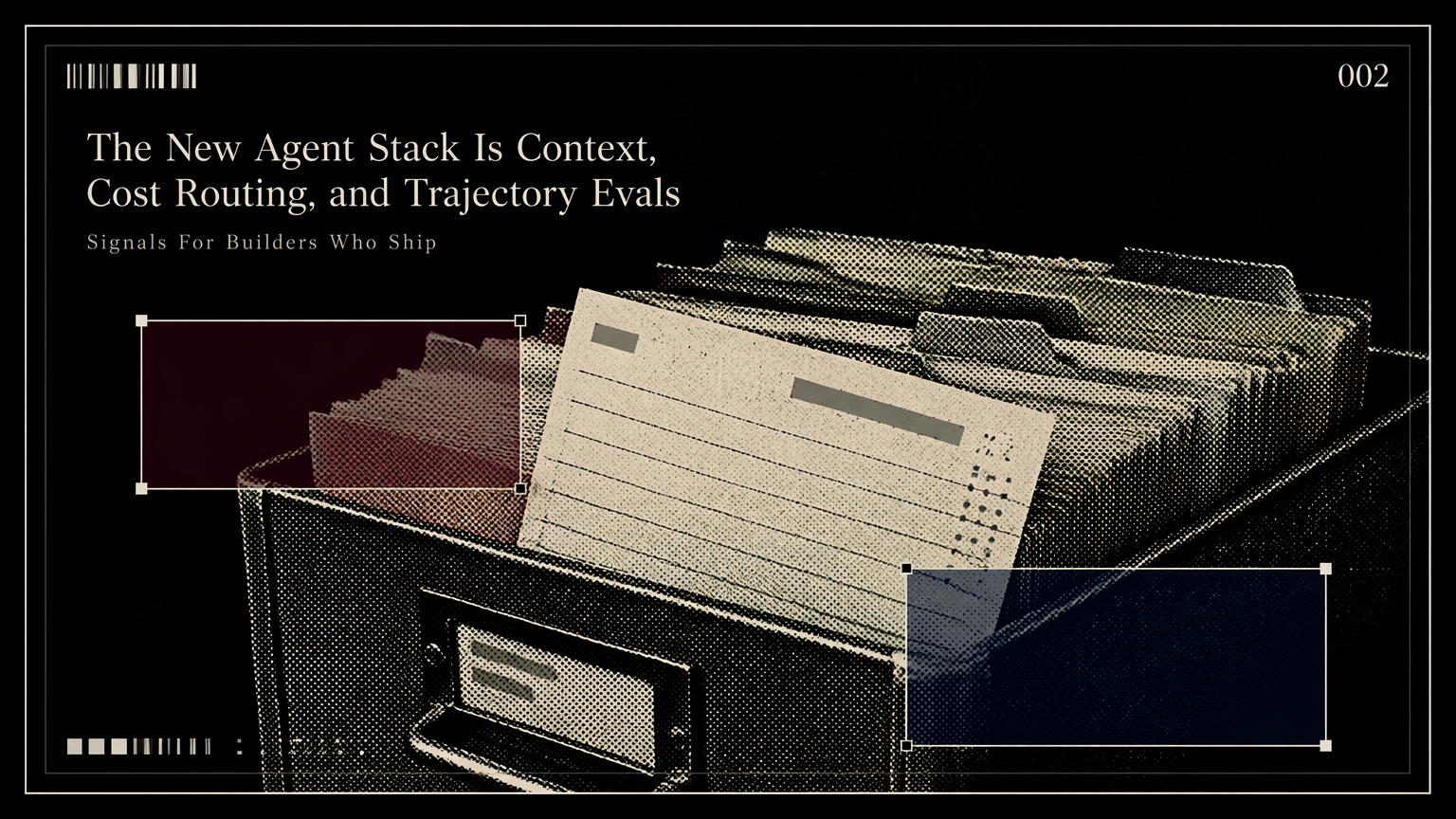 Index cards visualizing selective long-context memory for AI agents