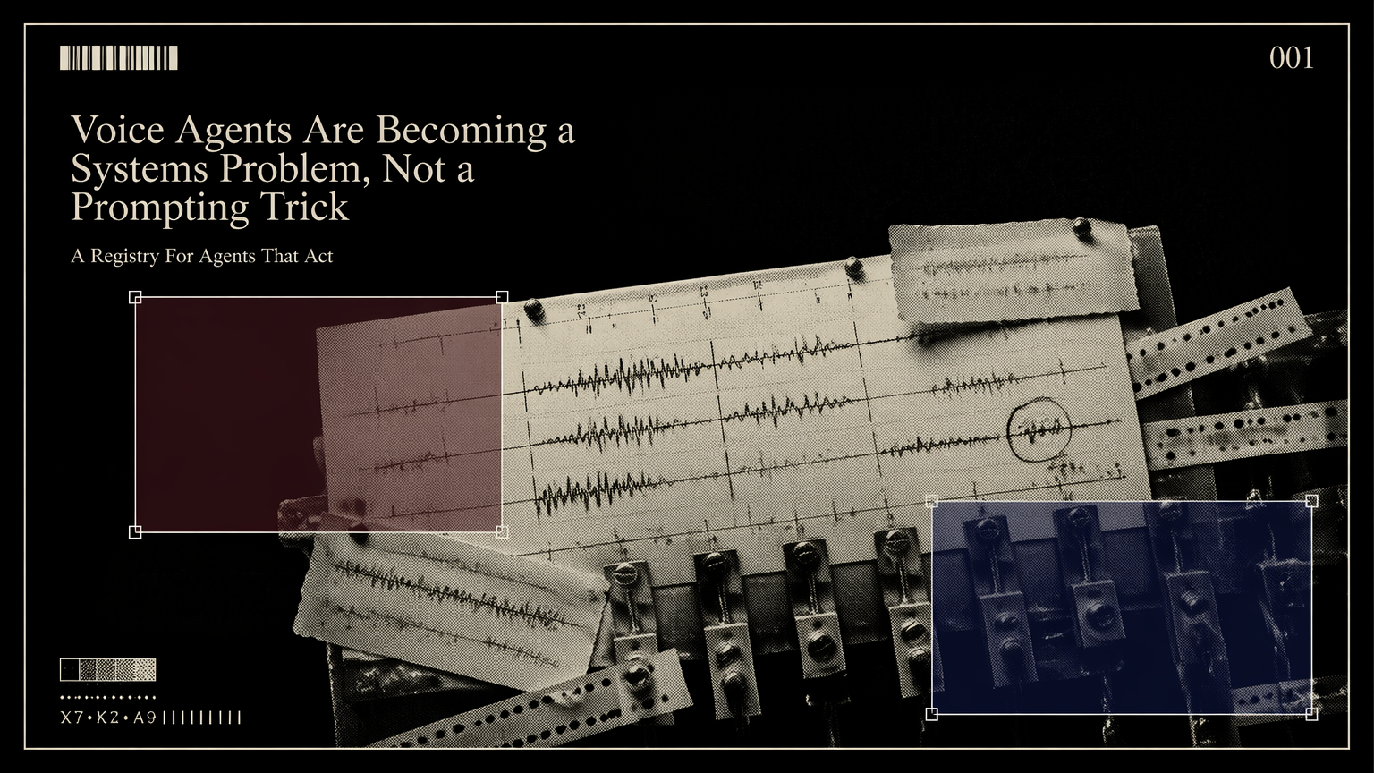 A marked paper call sheet with waveform pencil marks representing real-time voice agent infrastructure